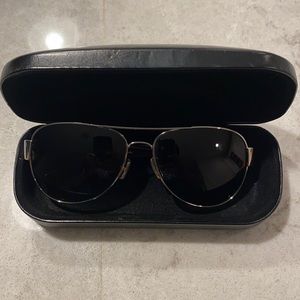 Coach Silver and Black Sunglasses